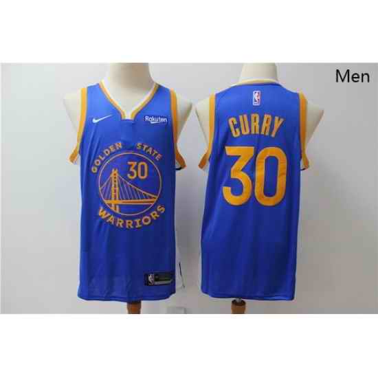 Warriors 30 Stephen Curry Blue Nike Swingman Jersey